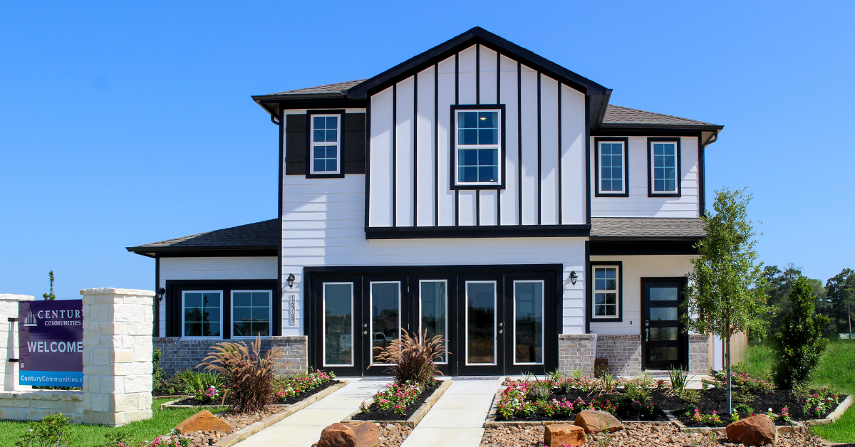 Dramatic Contrast Farmhouse Exterior