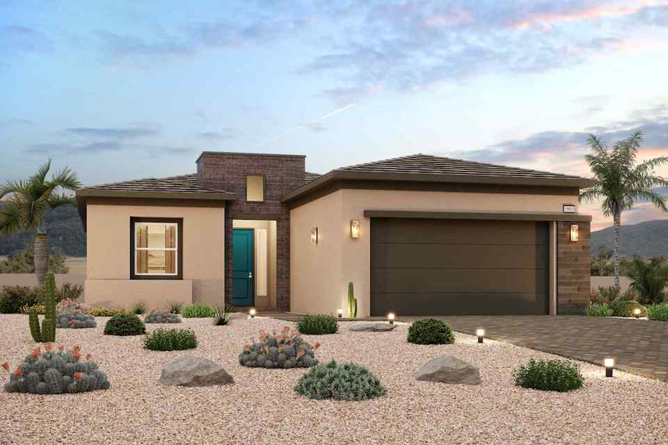 A house with a driveway.