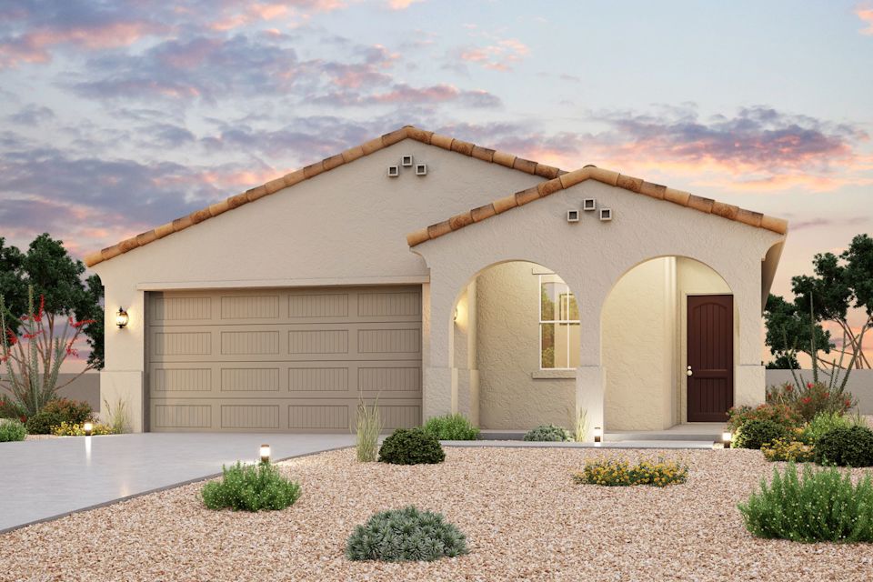 A house with a driveway.