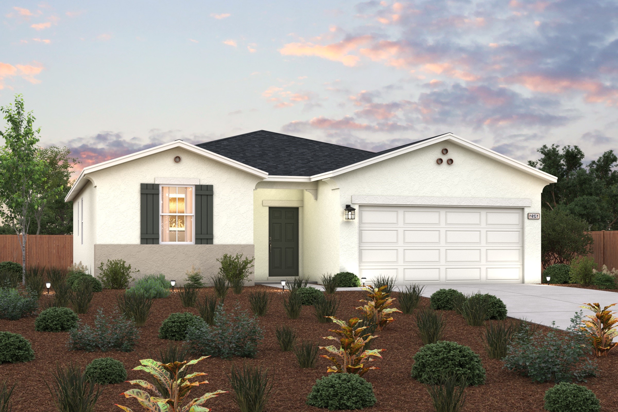 A house with a large yard.