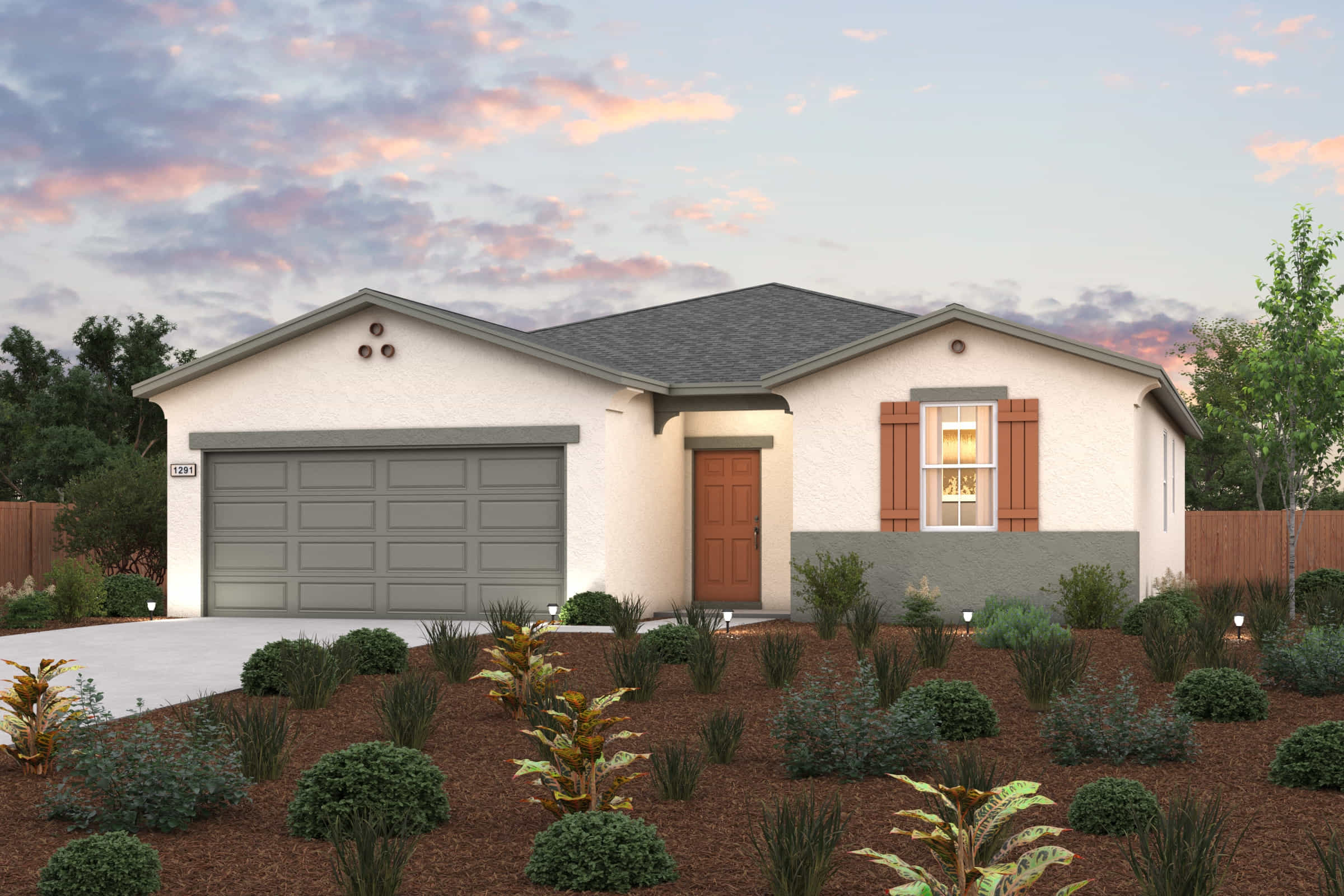 A house with a large yard.