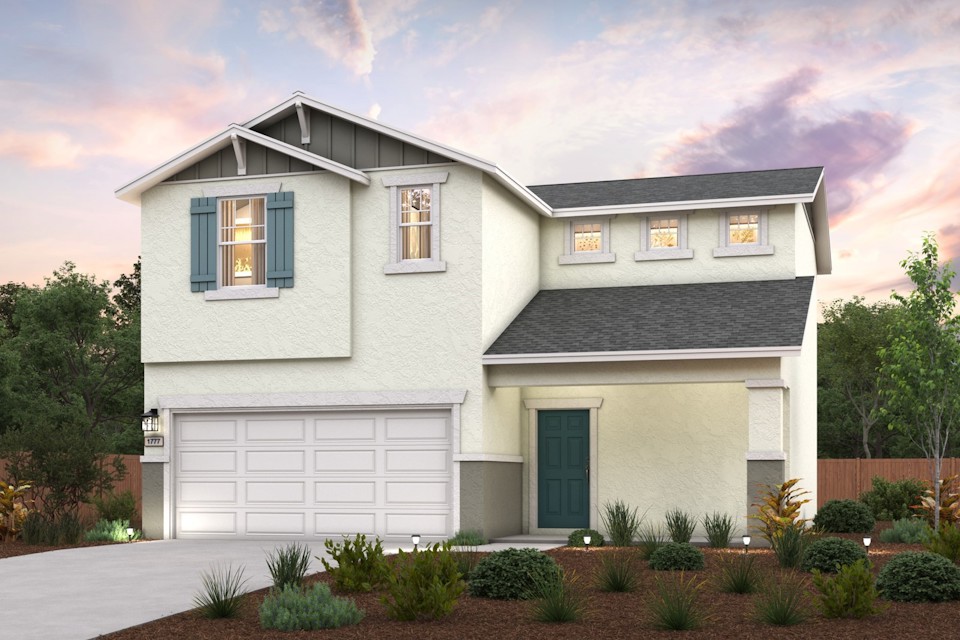 A house with a garage.
