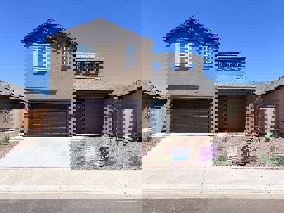 A house with a garage.