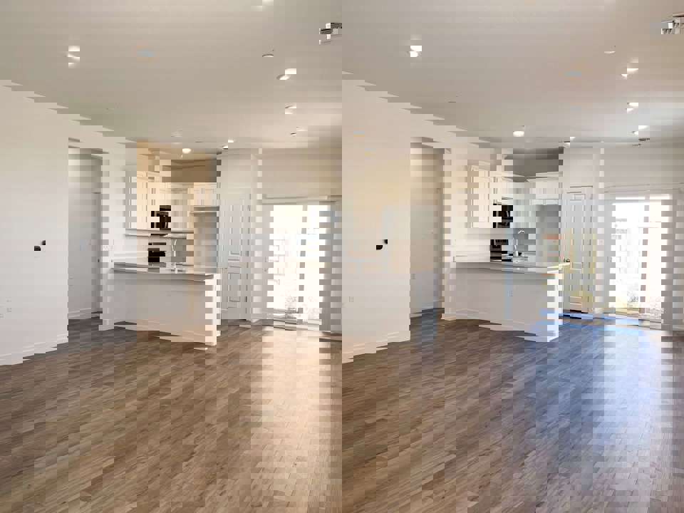 A large empty kitchen.