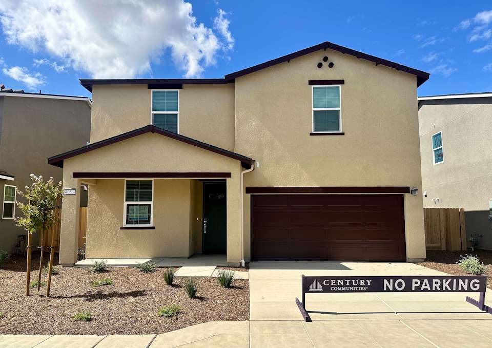 A house with a garage.