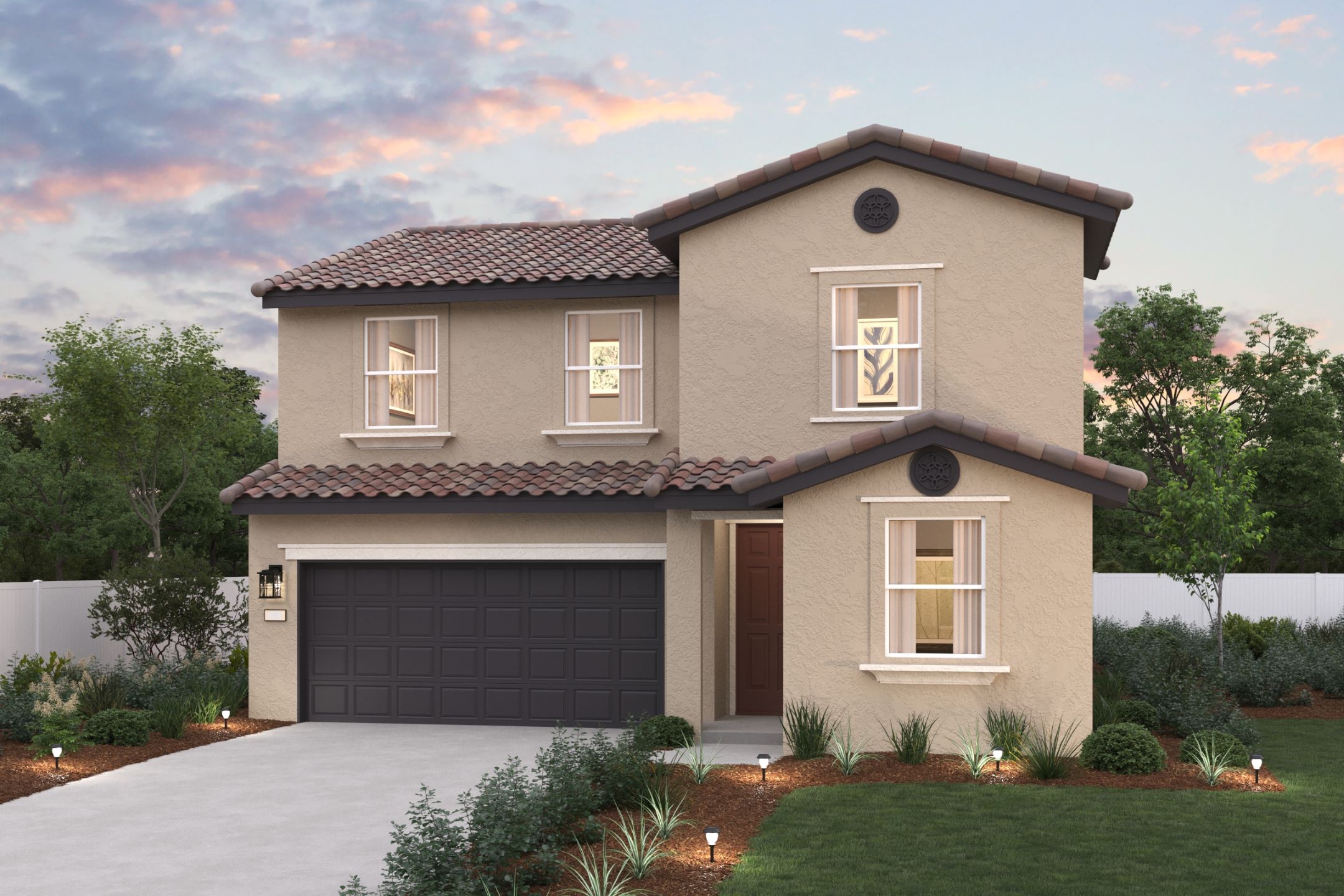 A house with a garage.