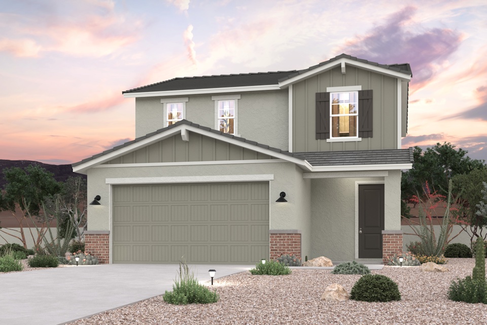 A house with a garage.
