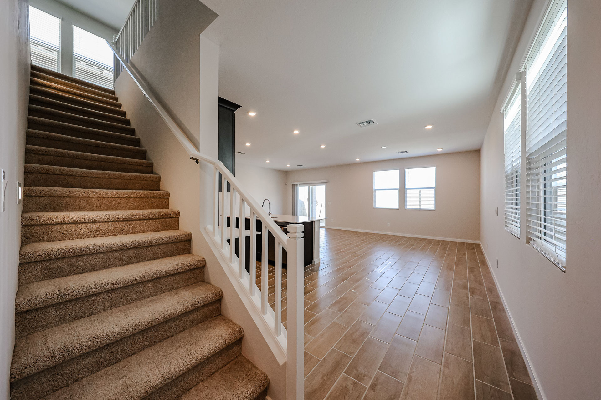 A staircase in a house.