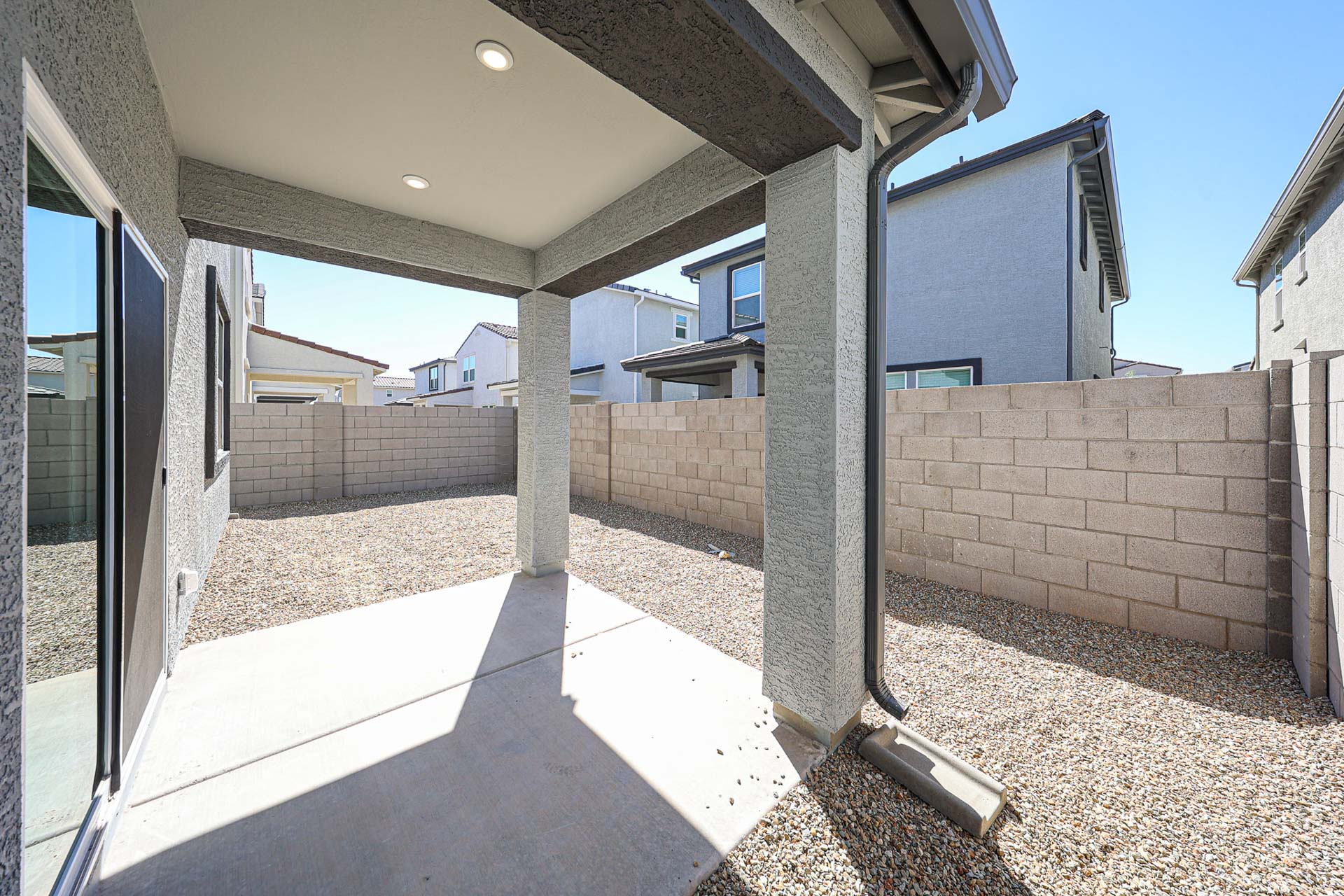 A building with a brick wall.