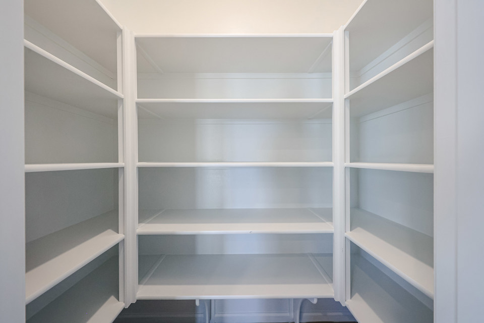 A white shelving unit.