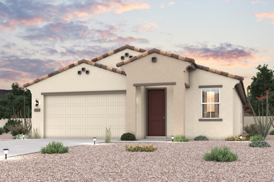 A house with a garage.