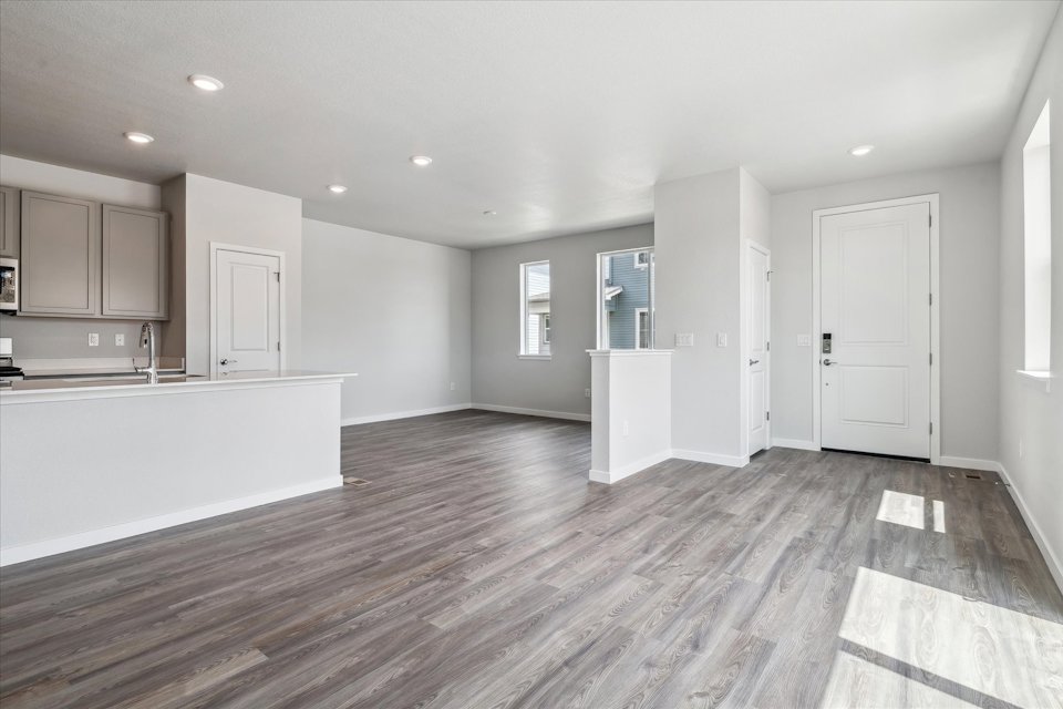 A large empty kitchen.