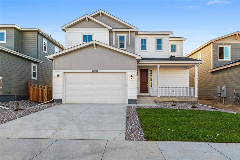 A house with a garage.