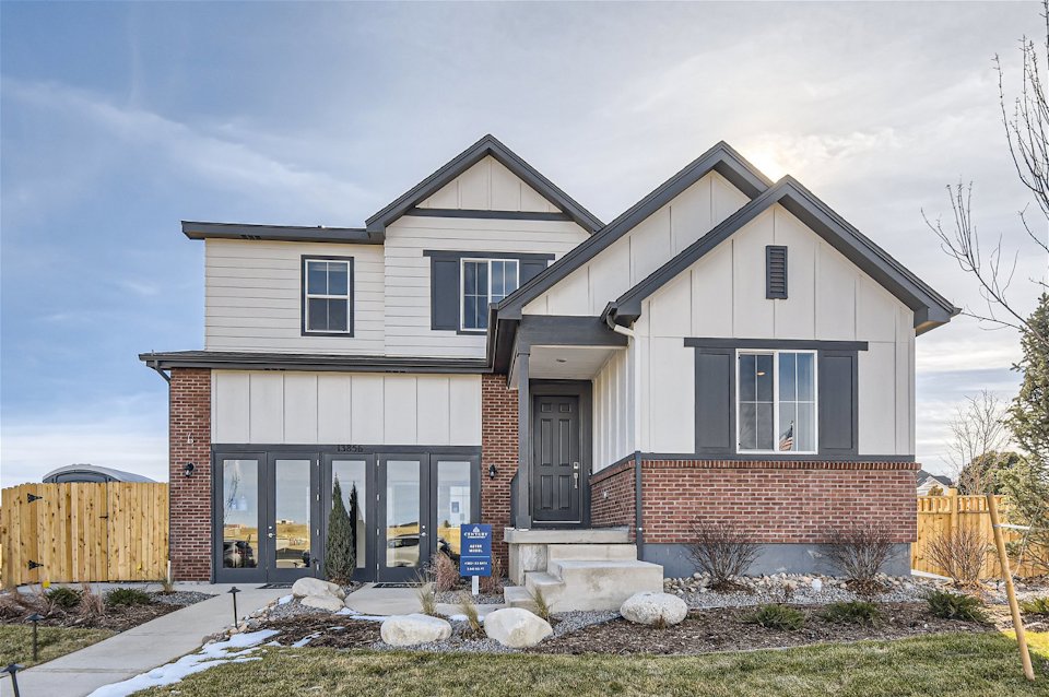 A house with a garage.
