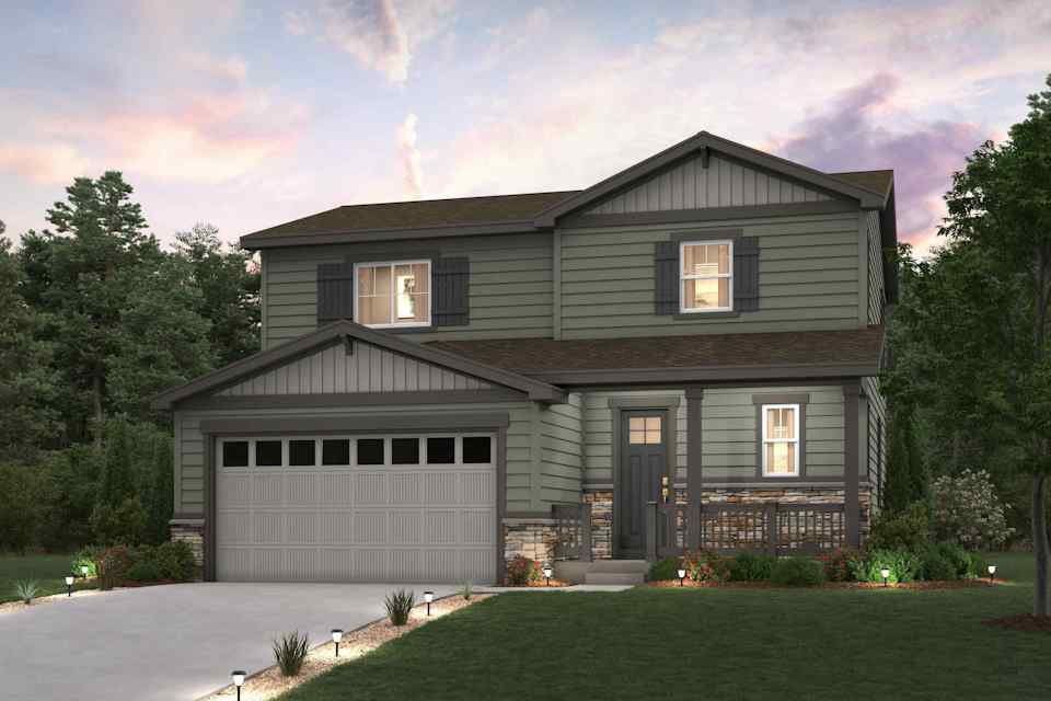 A house with a garage.