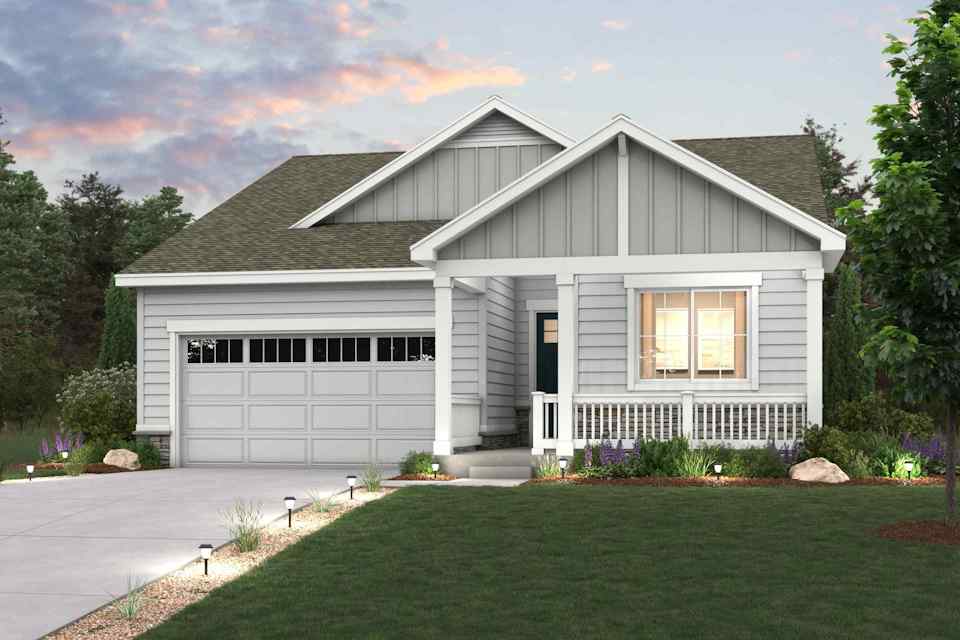 A house with a garage.
