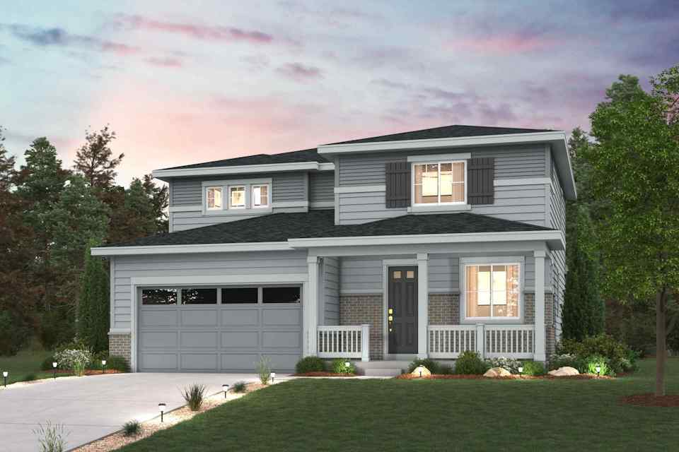 A house with a garage.
