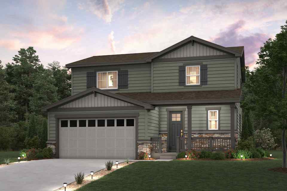 A house with a garage.
