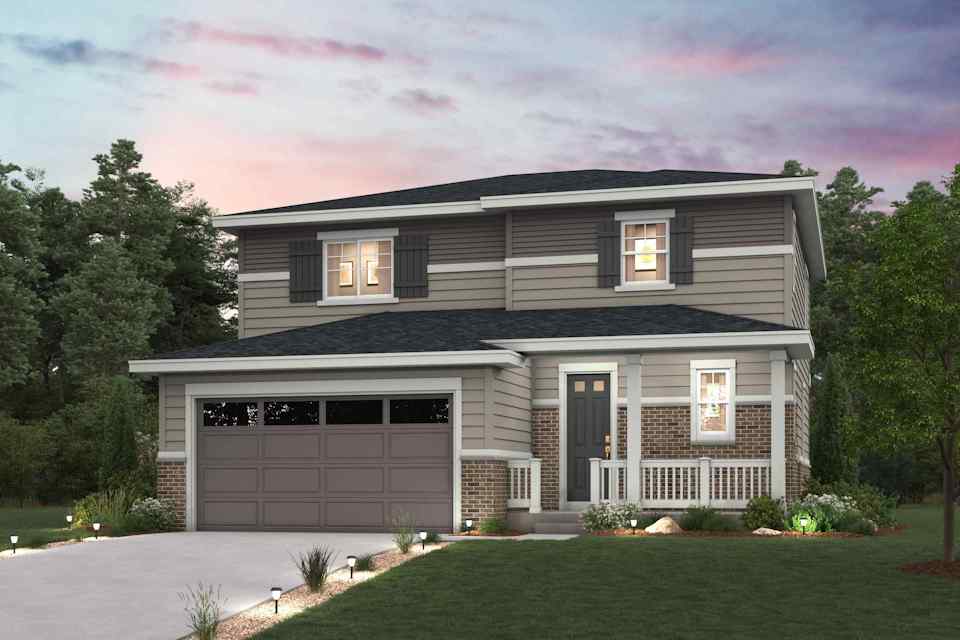 A house with a garage.