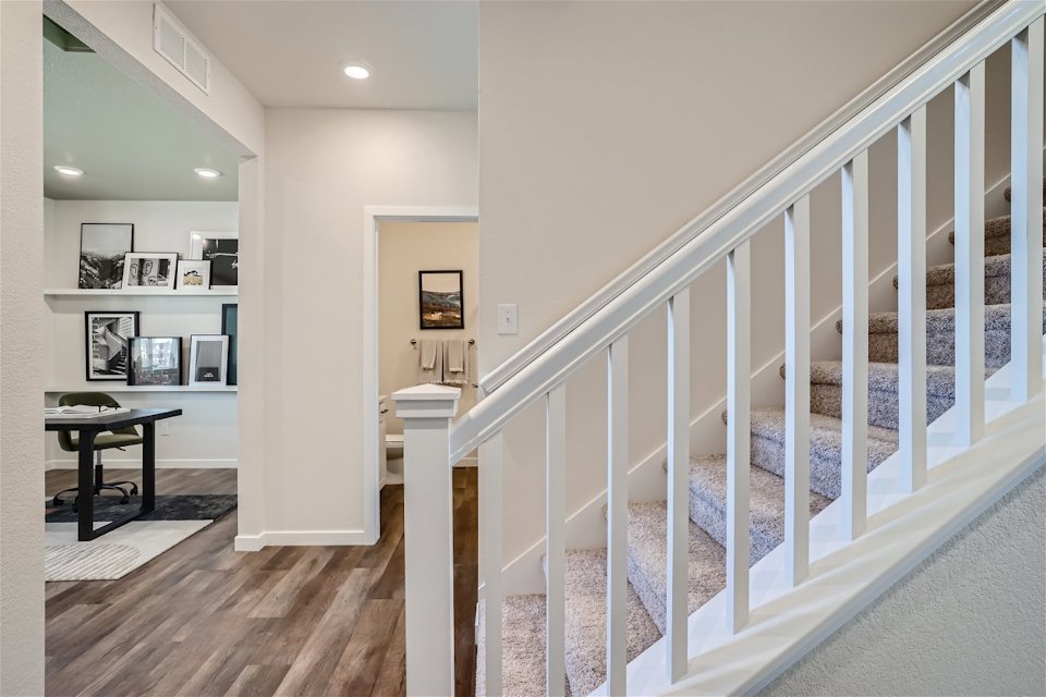 A staircase in a house.