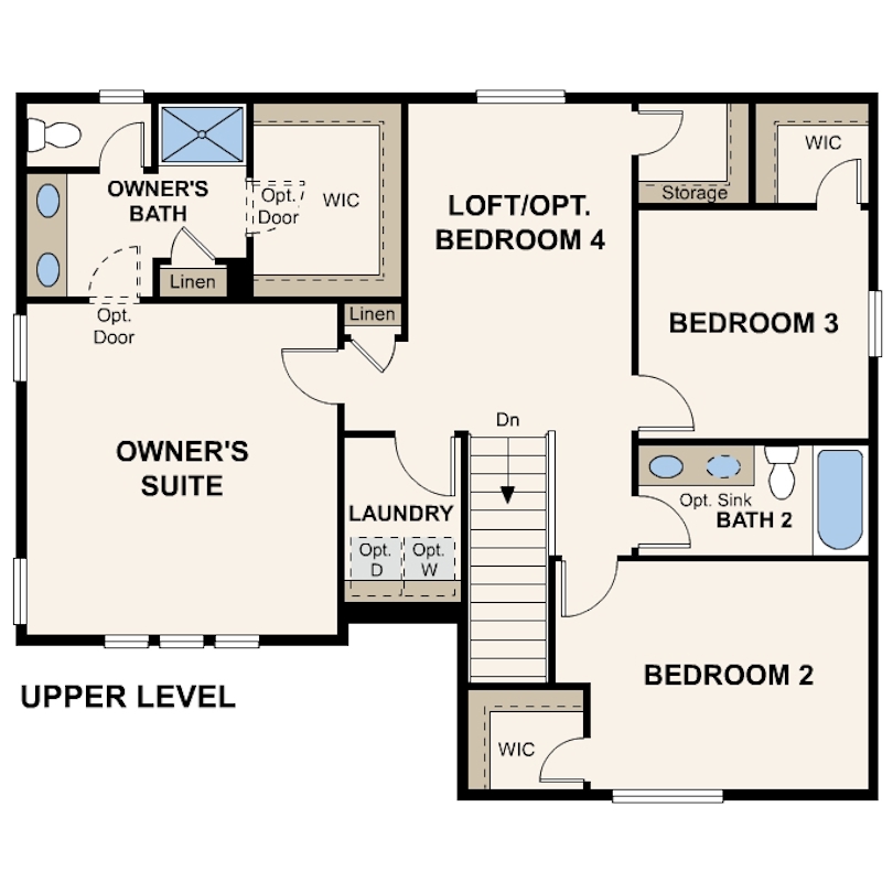 Diagram, engineering drawing. Ontario Upper Level