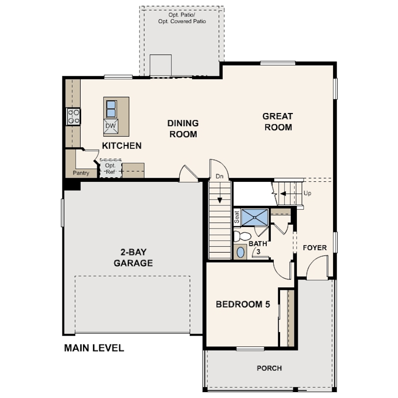 Diagram, engineering drawing. Powell Main Level