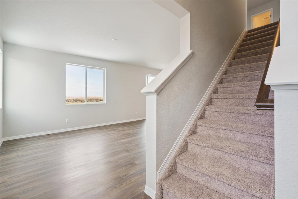 A staircase in a house.