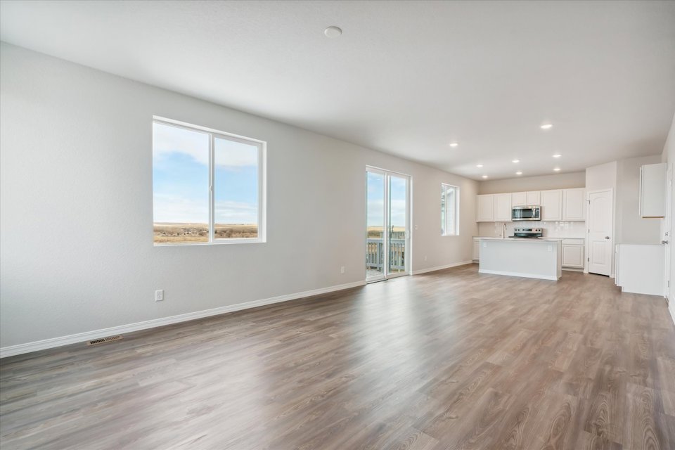 A large empty living room.