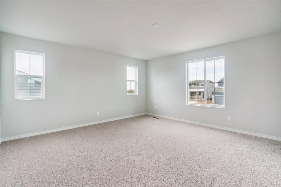 A room with windows.