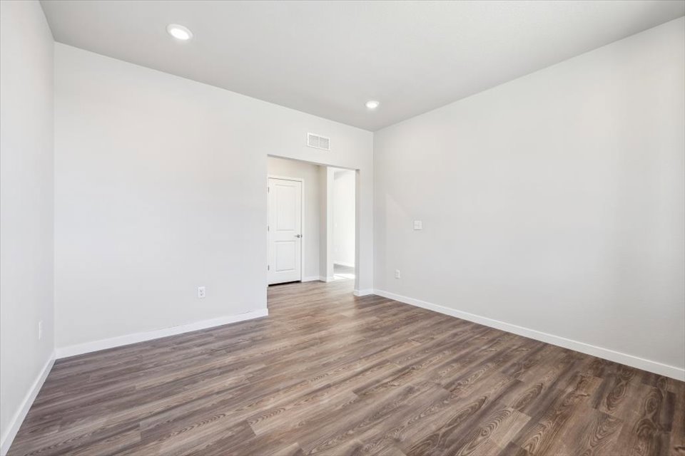 A room with white walls.