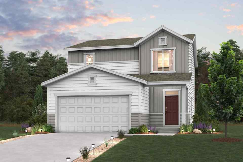 A house with a garage.