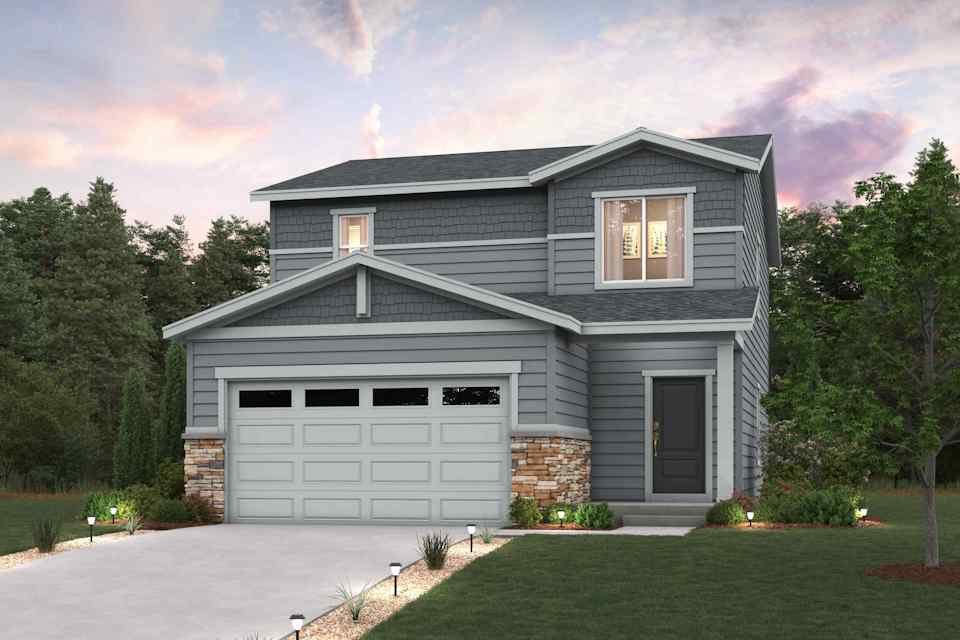A house with a garage.