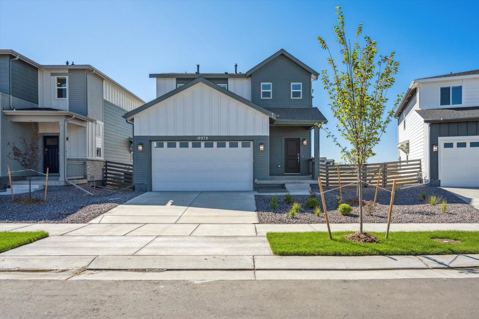 A house with a garage.