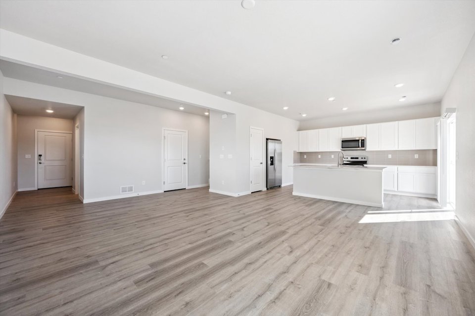 A large empty kitchen.