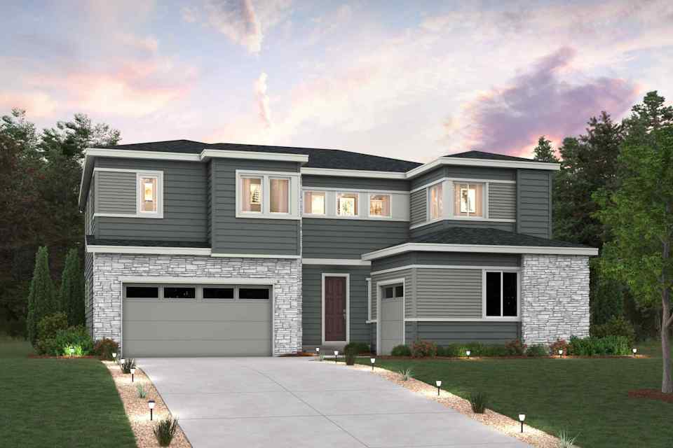 A house with a driveway.