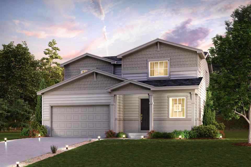 A house with a garage.