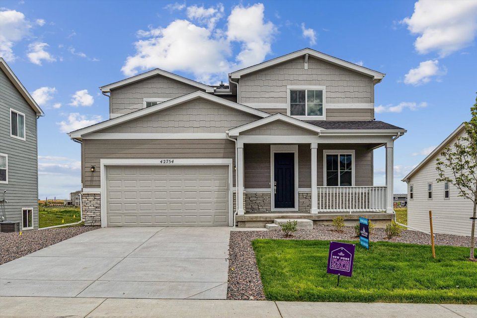 A house with a garage.