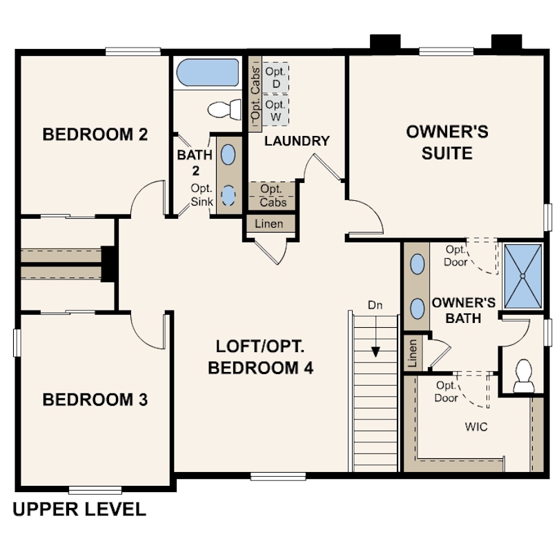 Diagram, engineering drawing. Marion Upper Level