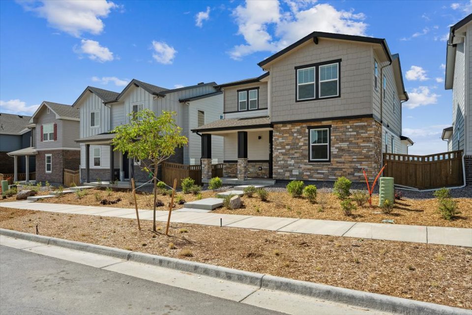 A house with a driveway.
