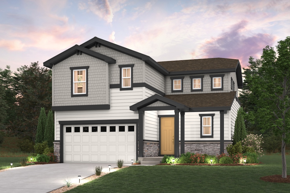 A house with a garage.