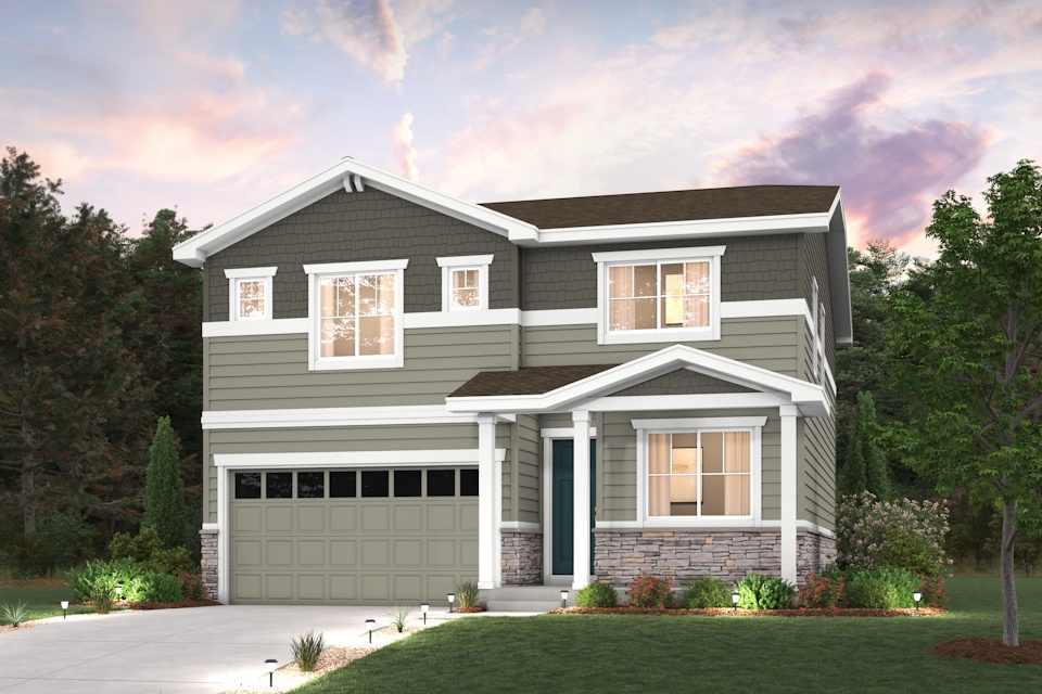 A house with a garage.
