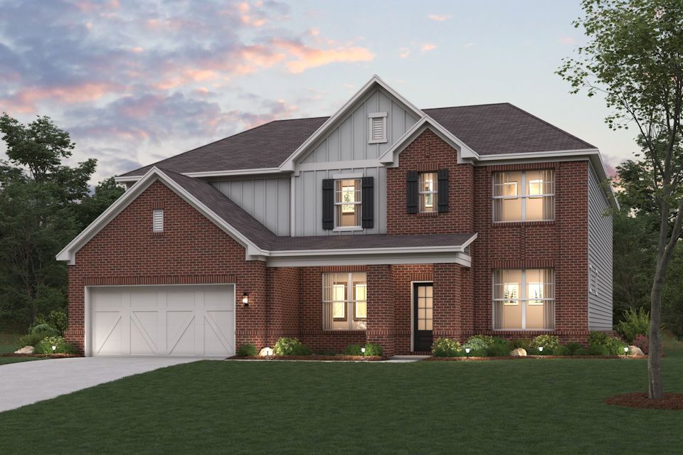 A house with a garage.