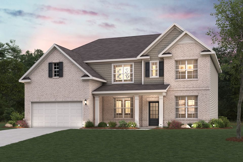 A house with a garage.