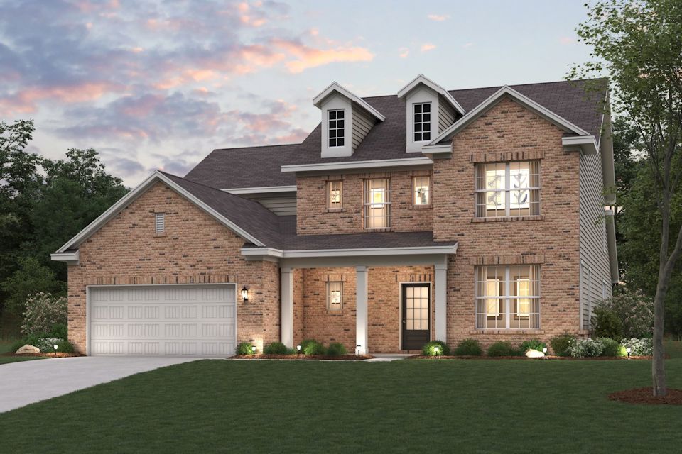 A large brick house.