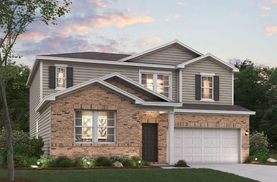 A house with a garage.
