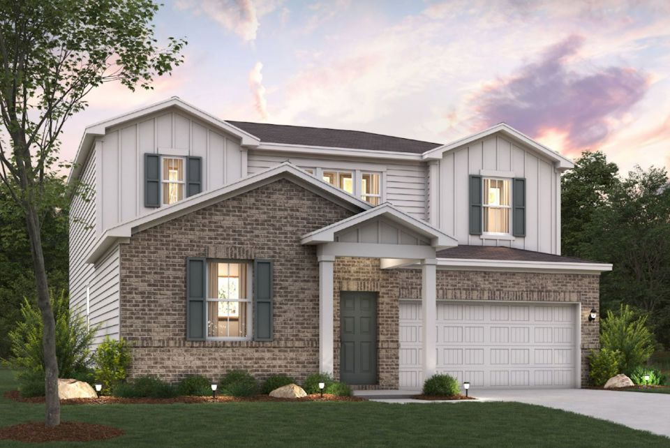 A house with a garage.
