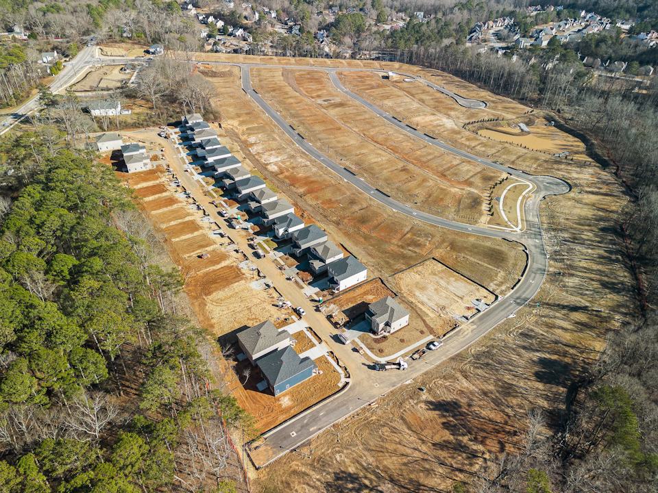 A high angle view of a road.