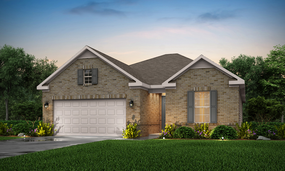 A house with a driveway.