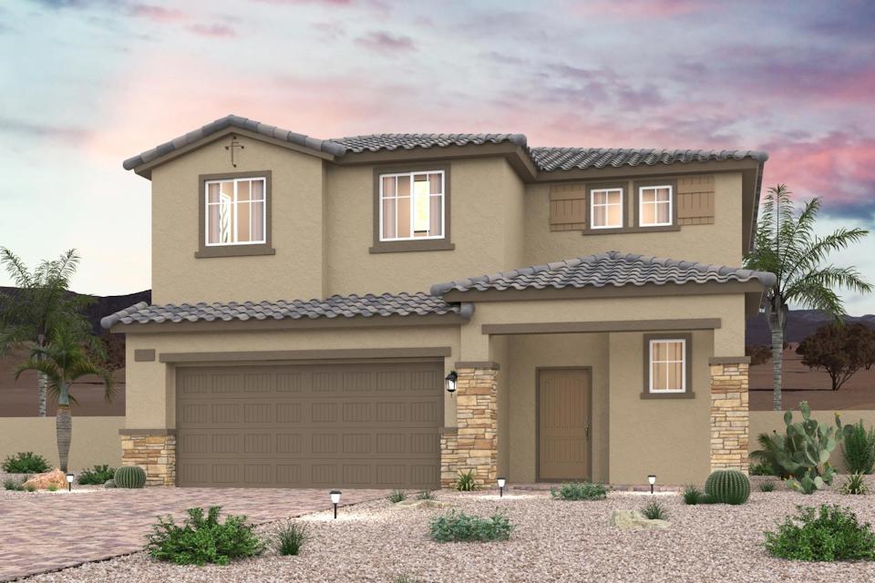A house with a garage.