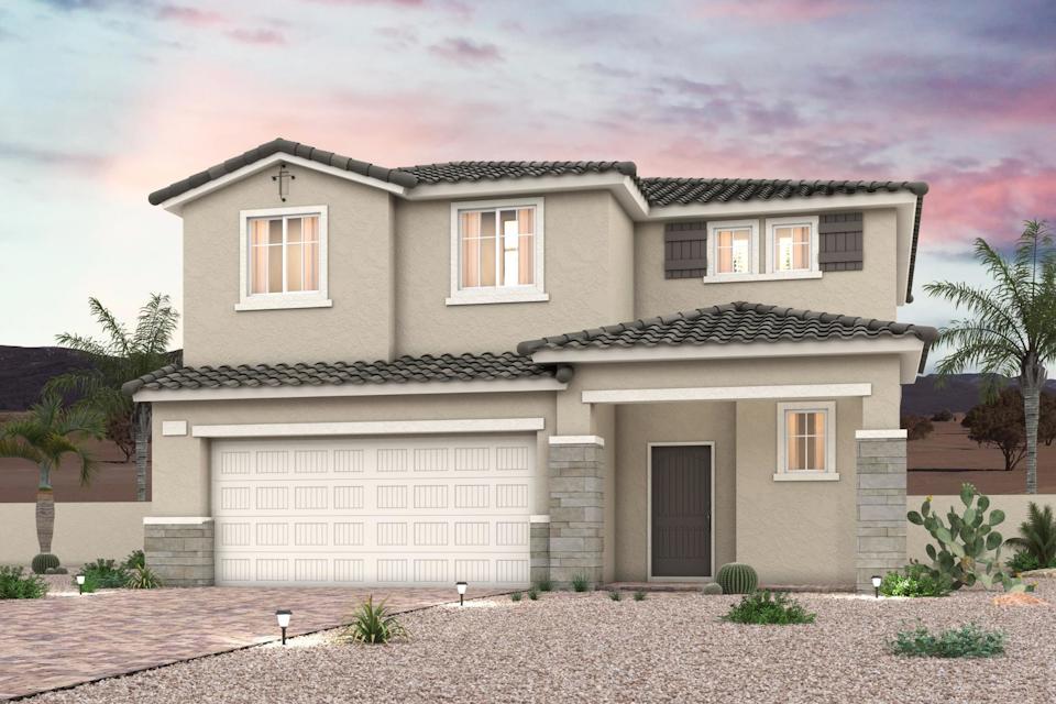 A house with a garage.
